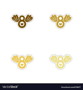 Concept of paper stickers on white background vector image