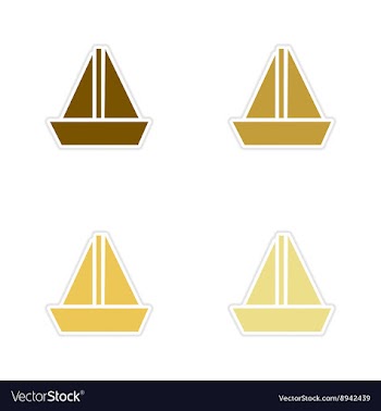 Concept of paper stickers on white background vector image