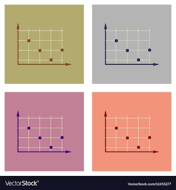 Concept of stylish flat design icons graph vector image