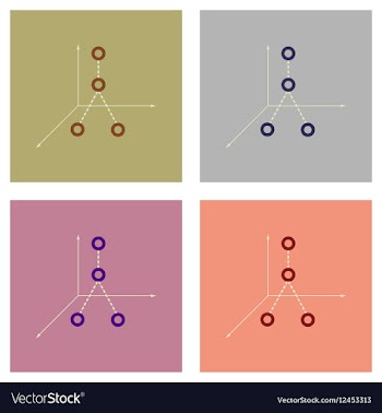 Concept of stylish flat design icons graph vector image