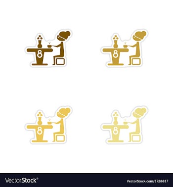 Concept paper stickers on white background girl vector image