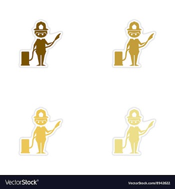 Concept paper stickers on white background male vector image
