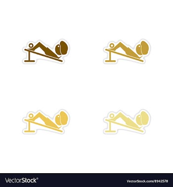 Concept paper stickers on white background man at vector image