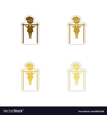 Concept paper stickers on white background man vector image