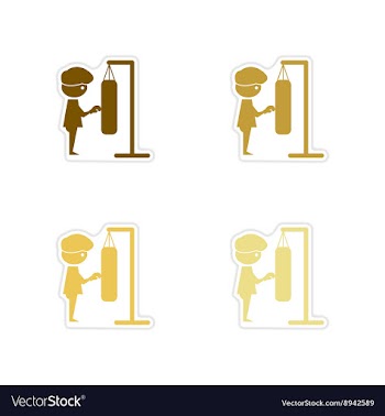 Concept paper stickers on white background Man vector image