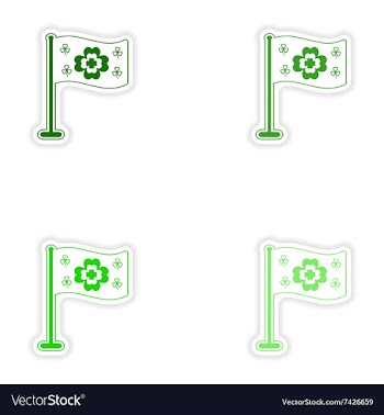 Concept stylish paper sticker on white background vector image