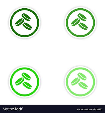 Concept stylish paper sticker on white background vector image