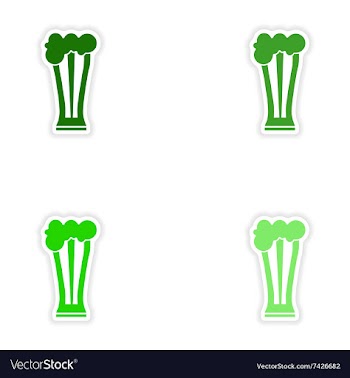 Concept stylish paper sticker on white background vector image