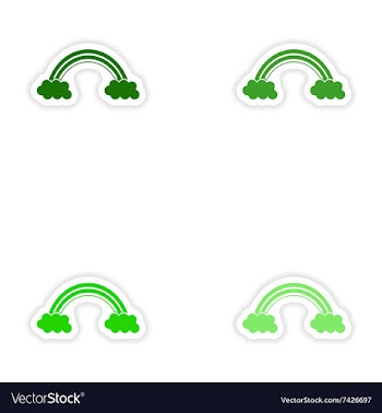 Concept stylish paper sticker on white background vector image