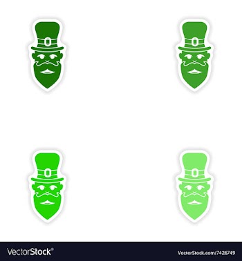 Concept stylish paper sticker on white background vector image