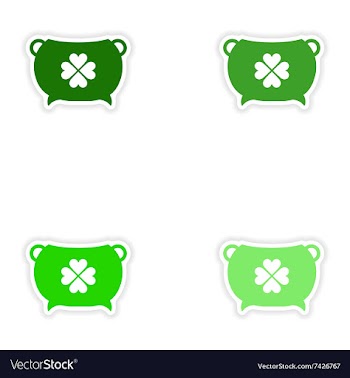 Concept stylish paper sticker on white background vector image