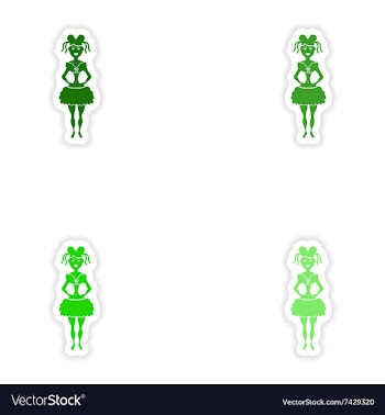 Concept stylish paper sticker on white background vector image