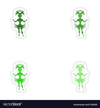 Concept stylish paper sticker on white background vector image