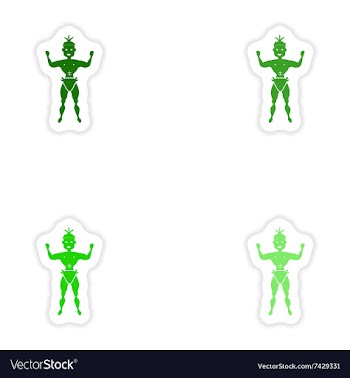 Concept stylish paper sticker on white background vector image