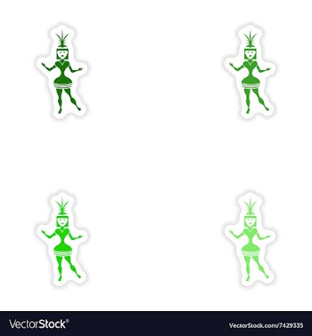 Concept stylish paper sticker on white background vector image