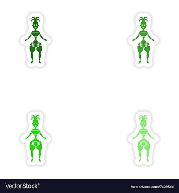 Concept stylish paper sticker on white background vector image