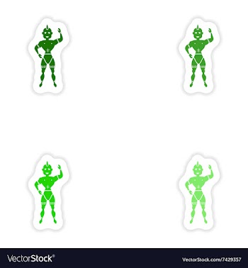 Concept stylish paper sticker on white background vector image
