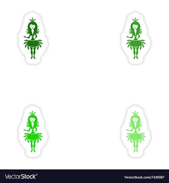 Concept stylish paper sticker on white background vector image
