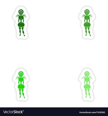 Concept stylish paper sticker on white background vector image