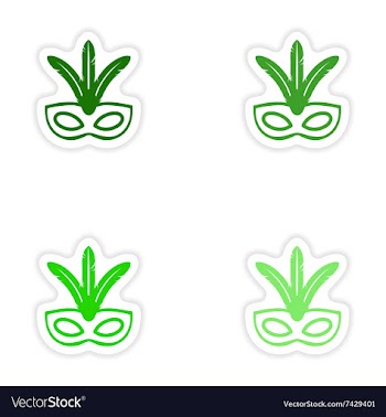 Concept stylish paper sticker on white background vector image