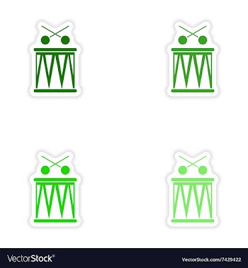 Concept stylish paper sticker on white background vector image