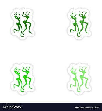 Concept stylish paper sticker on white background vector image