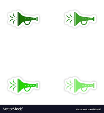 Concept stylish paper sticker on white background vector image