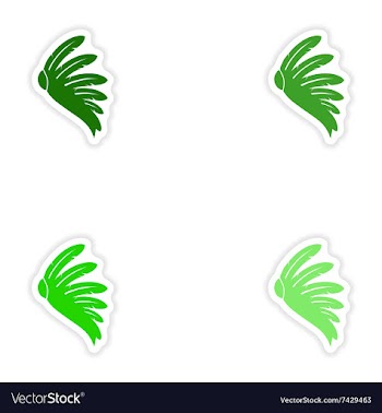 Concept stylish paper sticker on white background vector image