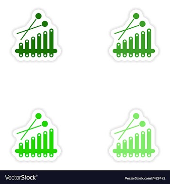 Concept stylish paper sticker on white background vector image