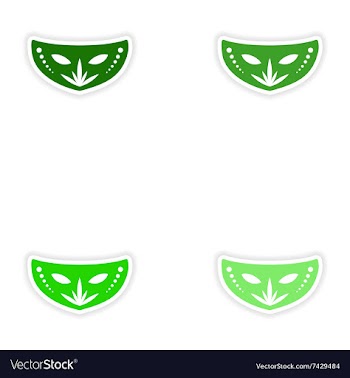 Concept stylish paper sticker on white background vector image