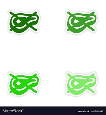 Concept stylish paper sticker on white background vector image
