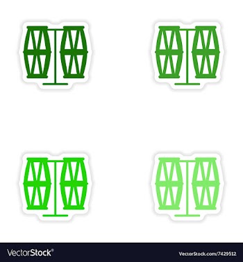 Concept stylish paper sticker on white background vector image
