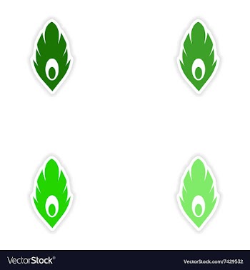 Concept stylish paper sticker on white background vector image