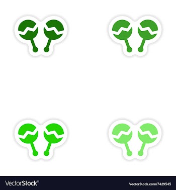 Concept stylish paper sticker on white background vector image