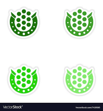 Concept stylish paper sticker on white background vector image