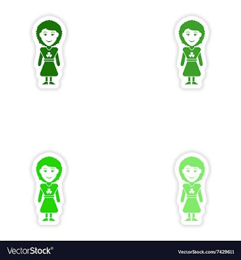 Concept stylish paper sticker on white background vector image