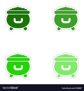 Concept stylish paper sticker on white background vector image