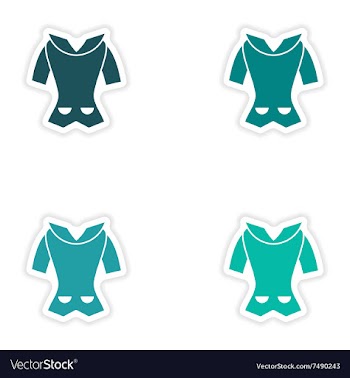 Concept stylish paper sticker on white background vector image