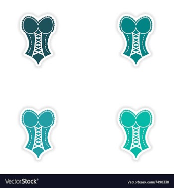 Concept stylish paper sticker on white background vector image