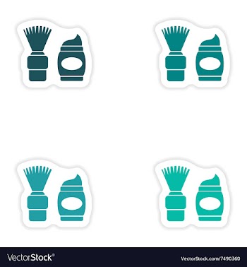 Concept stylish paper sticker on white background vector image