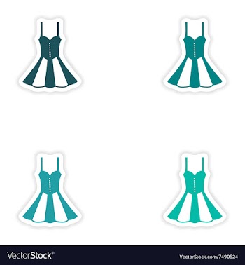 Concept stylish paper sticker on white background vector image