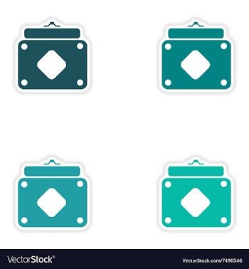 Concept stylish paper sticker on white background vector image