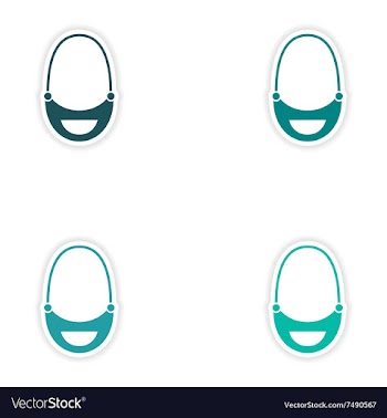 Concept stylish paper sticker on white background vector image
