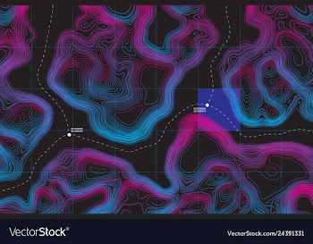  					Conceptual alien terrain topographic map vector&nbsp;image														