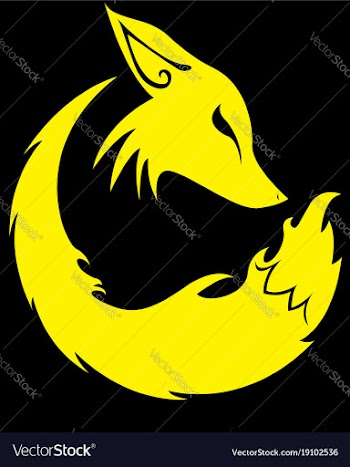 Conceptual fox profile vector image