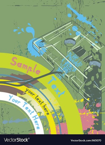 Concert poster with cassette vector image