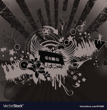 Concert poster with cassette vector image