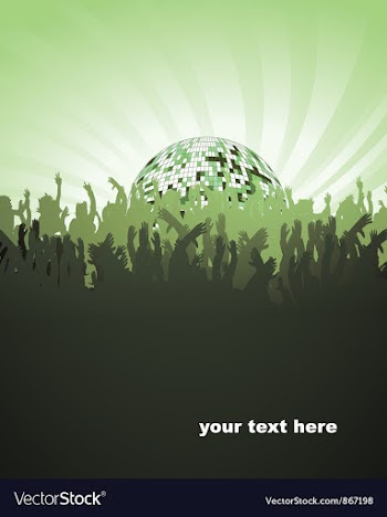 Concert poster with crowd vector image