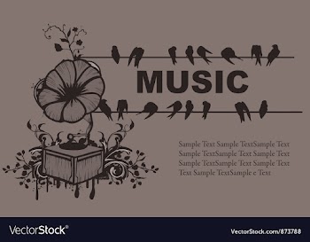 Concert poster with gramophone vector image