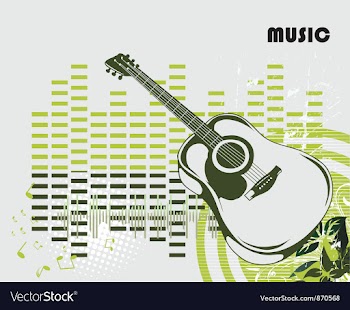 Concert poster with guitar vector image